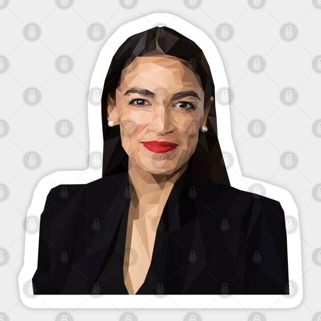 Alexandria Ocasio-Cortez Sticker by Hermanitas Design